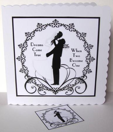 Dreams Come True 8x8 Black and White Topper by Margaret McCartney