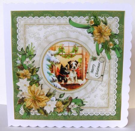 8x8 Vintage Westie Christmas Mini Kit by Margaret McCartney