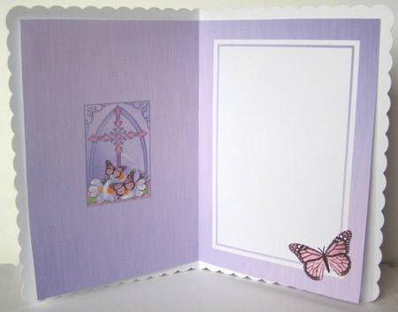 Fancy Cross Blooms & Butterfly Pyramid Matching Insert by Margaret McCartney