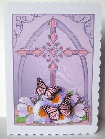 Fancy Cross Blooms & Butterfly Pyramid & Decoupage by Margaret McCartney