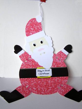 Hanging Mobile Perky Pink Santa by Margaret McCartney