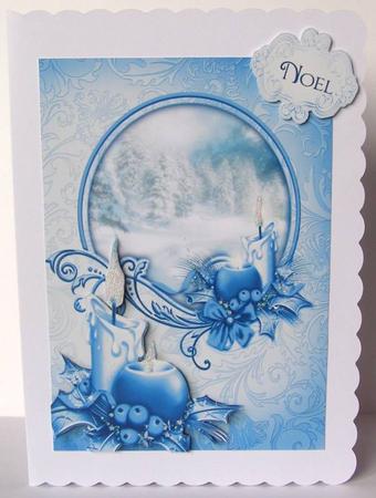 Blue & White Snowy Christmas by Margaret McCartney