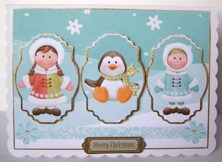 Eskimo Family Panel Card and Toppers by Margaret McCartney