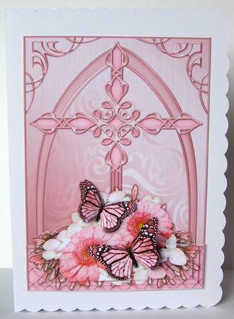 Fancy Cross Blooms & Butterfly Pyramid & Decoupage by Margaret McCartney