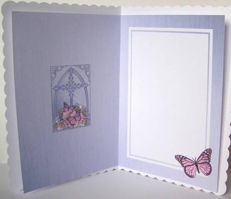 Fancy Cross Bouquet & Butterfly Pyramid Matching Insert by Margaret McCartney