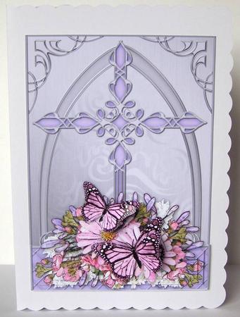Fancy Cross Bouquet & Butterfly Pyramid & Decoupage by Margaret McCartney