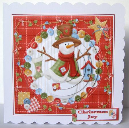 Patchwork Christmas Snowman Pyramid by Margaret McCartney