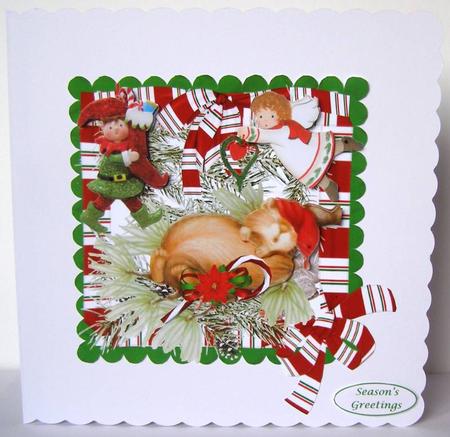 Christmas Morning Surprise Topper & Decoupage by Margaret McCartney