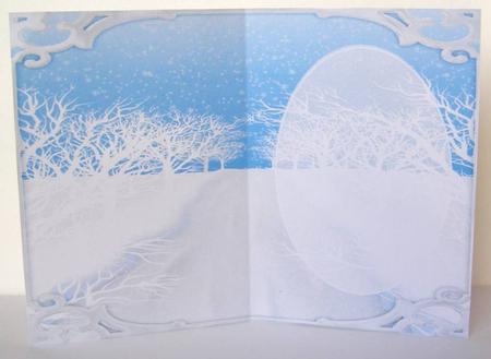 Snowy Winter Wonderland Insert, with Silver Frame by Margaret McCartney