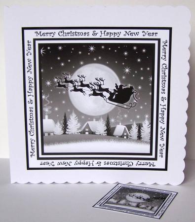 Sparkly Skies 8x8 Black and White Topper by Margaret McCartney