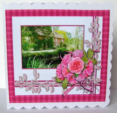 Rose Embellished Country Cottage by Margaret McCartney