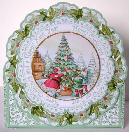 Tree Decorate Mchristmas Happynyear Picture Doily C & E Kit by Margaret McCartney
