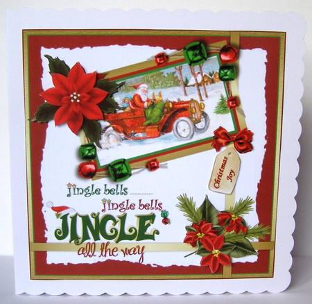 8x8 Jingle All the Way with Vintage Santa by Margaret McCartney