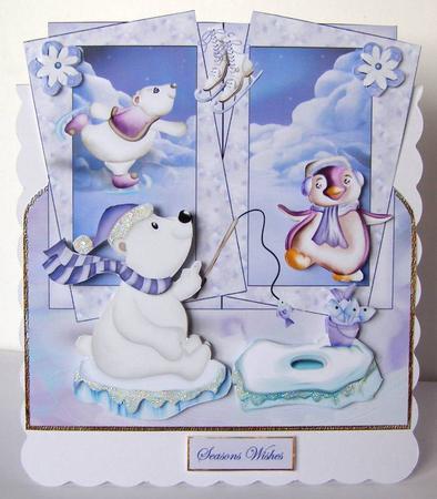 Polar Bear Fun Over the Edge Card by Margaret McCartney