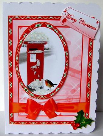 Robin and Post Box Quick Card by Margaret McCartney