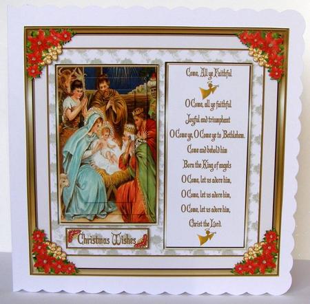 Christmas Come All Ye Faithful 8 x 8ins Mini Kit by Margaret McCartney