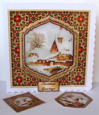 Christmas Church Shaped Layer Card Mini Kit by Margaret McCartney