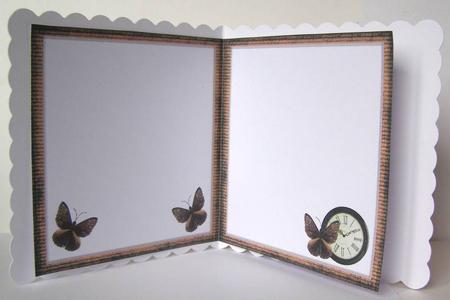 Insert Clock Card Butterflies by Margaret McCartney