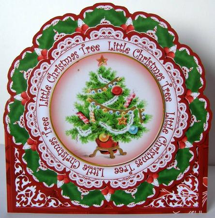 Elegant Tree Little Christmas Tree Picture Doily C & E Kit by Margaret McCartney
