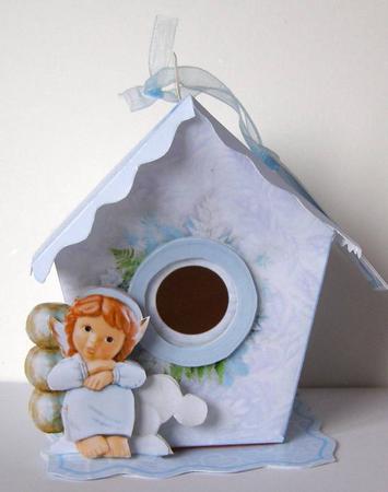 Bird House Gift Box or Tree Ornament - Cold & Frosty Morning by Margaret McCartney