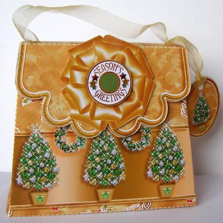 Handbag Gift Box Christmas Trees by Margaret McCartney