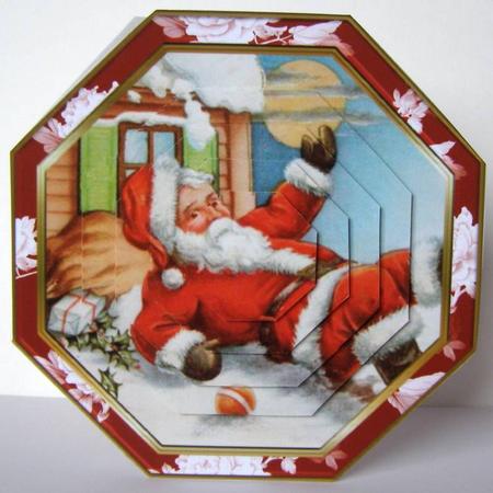 Christmas Vintage Santa folded card 1 by Margaret McCartney