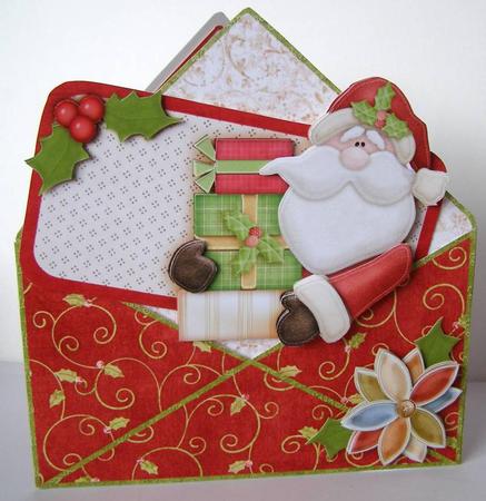 Santa Envelope Peeper Card Mini Kit by Margaret McCartney