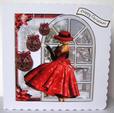 Shaped Over the Edge Topper Grace and the Christmas Window by Margaret McCartney