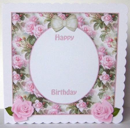 Vintage Pink Roses Any Age 8x8 Mini Kit by Margaret McCartney