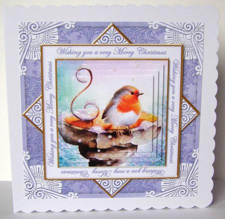 Blue Robin Wu Merry Christmas Diamond Megacoupage Cf Kit by Margaret McCartney