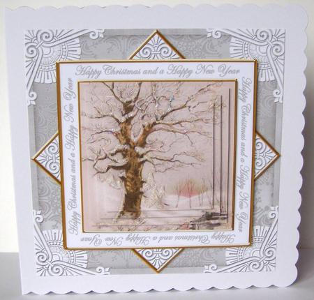 Winter Steam Happy Christmas Hny Diamond Megacoupage Cf Kit by Margaret McCartney