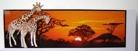 Giraffe Landscape Over the Edge by Margaret McCartney