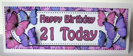 Large Dl 21 Today Butterflies Card & 3D Decoupage by Margaret McCartney