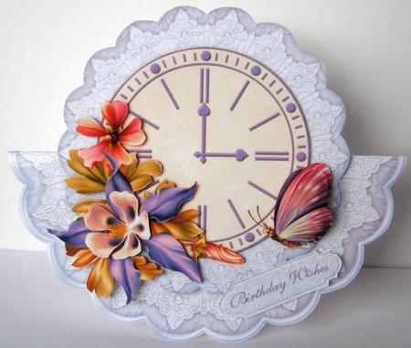 Time for Flowers Scallop Wobble Card Mini Kit by Margaret McCartney