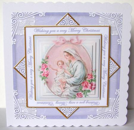 Mother Mary Merry Christmas Diamond Megacoupage Cf Kit by Margaret McCartney
