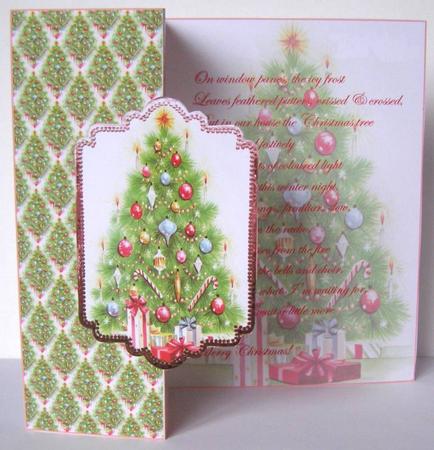 Christmas Tree Fold Back Card by Margaret McCartney