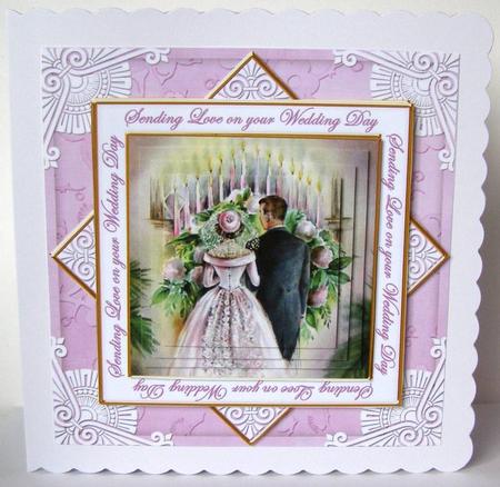 Wedding Couple Love on Weddingday Diamond Megacoupage Cf Kit by Margaret McCartney