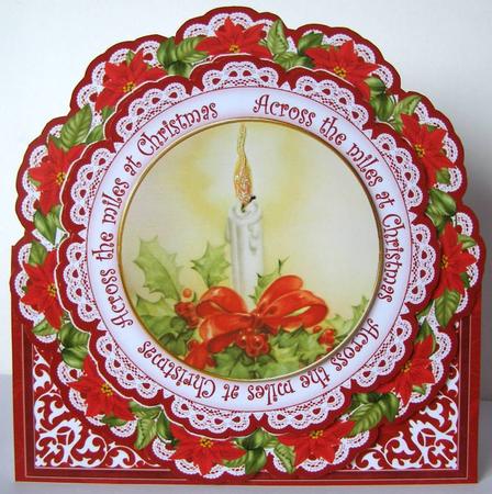 Single Candle Across the Miles 3D Picture Doily C & E Kit by Margaret McCartney