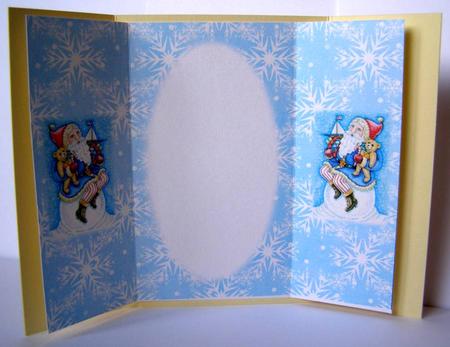 Snowy Santa Gatefold Insert by Margaret McCartney