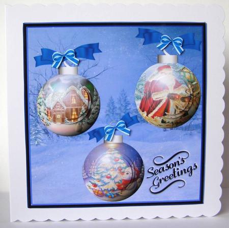 Christmas Scene Ornaments Topper & Pyramid Layers by Margaret McCartney