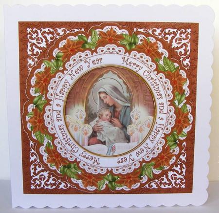 Mmary1 Merry Christmas Hny 8in Doily Shaker Cf Mini Kit by Margaret McCartney
