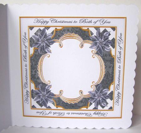 Black Poinsettia Both of You Lattice 8in Insert Panel by Margaret McCartney
