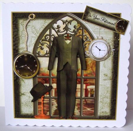 The Gentleman's Room Window Card Front Kit by Margaret McCartney