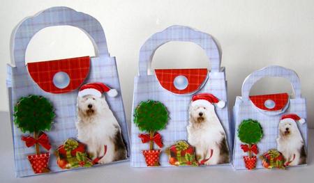 Christmas Handbags Gift-box Decoration - Doggy Bag by Margaret McCartney