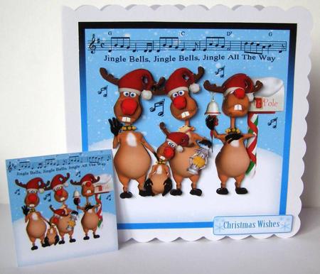 Jingle Bell Reindeer Christmas Topper by Margaret McCartney