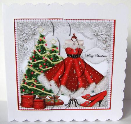 Christmas Dress Scalloped Edge by Margaret McCartney