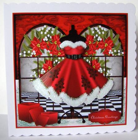 Minikit Christmas Dress in Red by Margaret McCartney