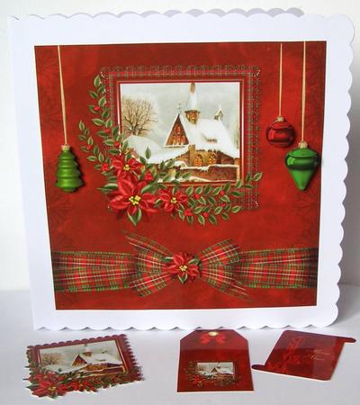 Winter Church Snow Scene Mini Kit by Margaret McCartney