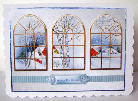 Rooftops Through the Windows Panel Card by Margaret McCartney