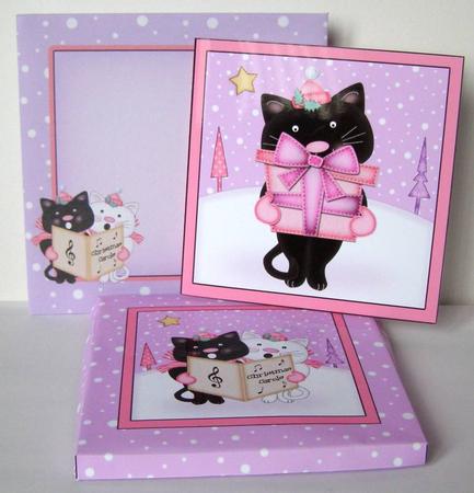 Christmas Cats Cards in a Box Bumper Kit by Margaret McCartney